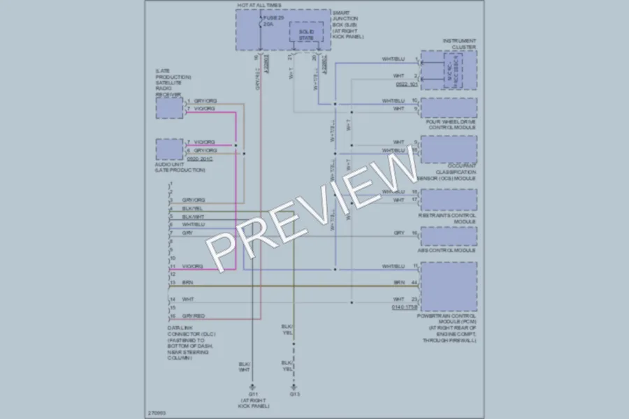 2007 Mazda B3000 Computer Data Lines wiring diagram preview