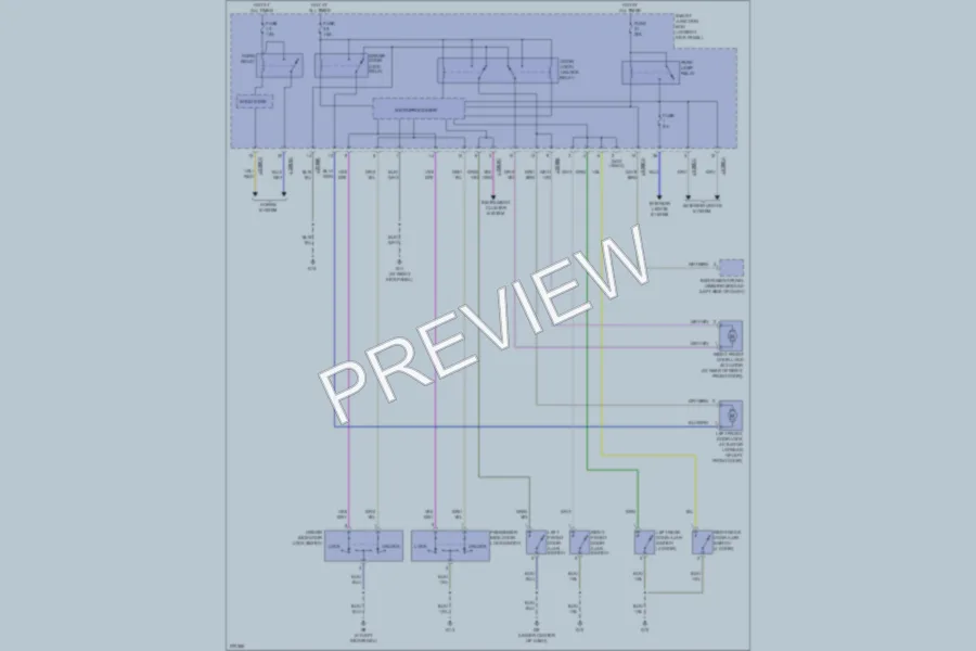 2007 Mazda B4000 Power Door Locks wiring diagram preview