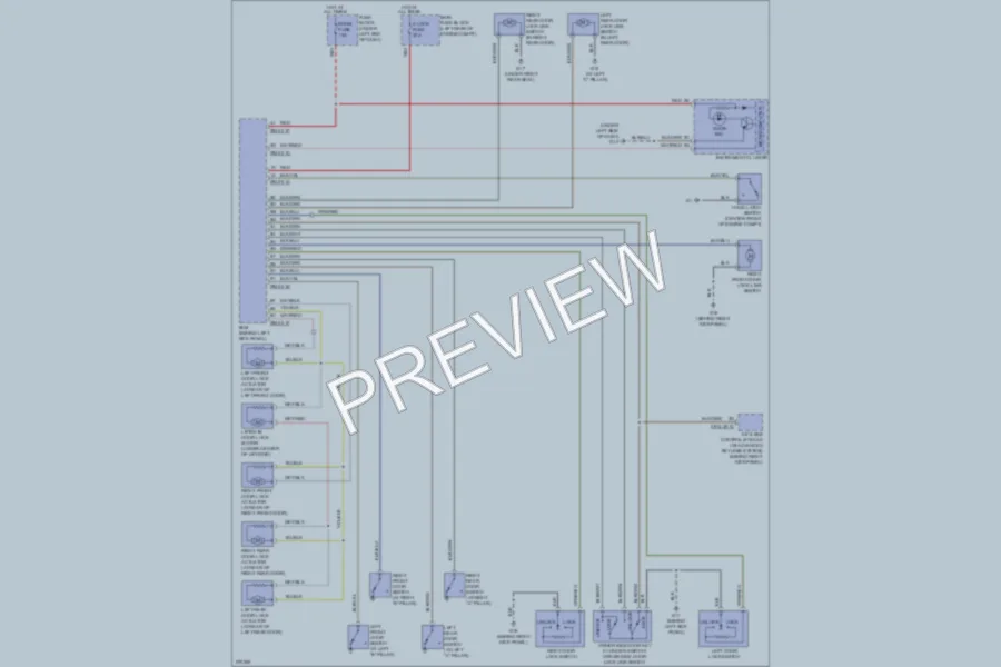 2007 Mazda CX7 Power Door Locks wiring diagram preview