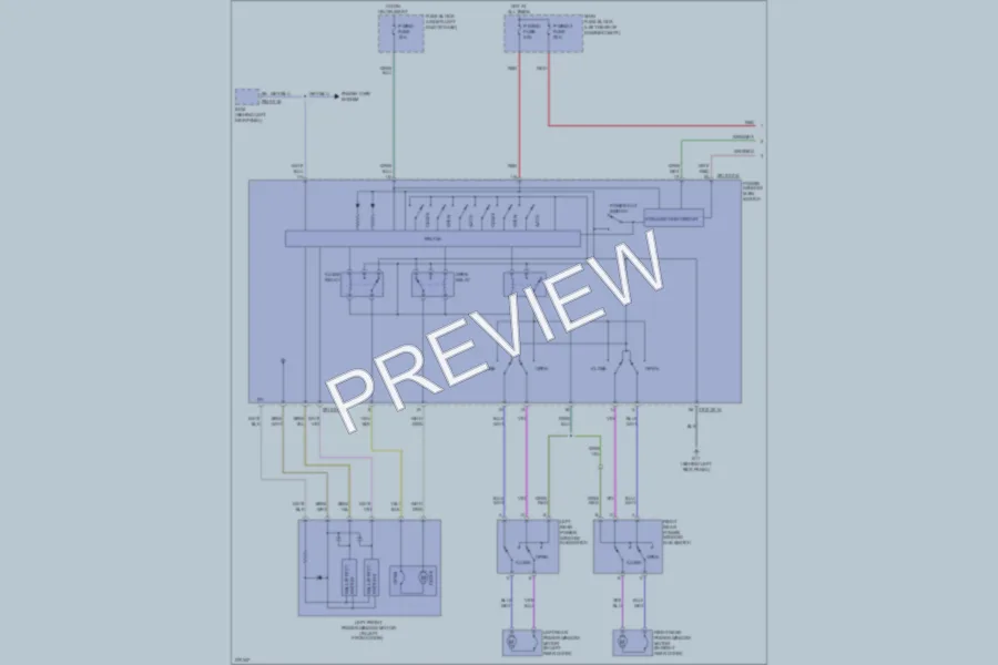 2007 Mazda CX7 Power Windows wiring diagram preview