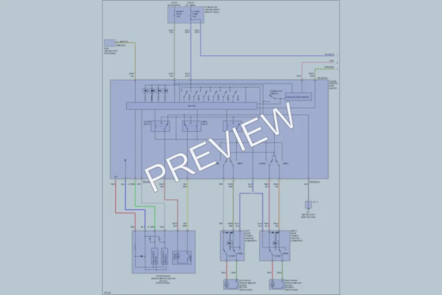 2007 Mazda CX9 Power Windows wiring diagram preview