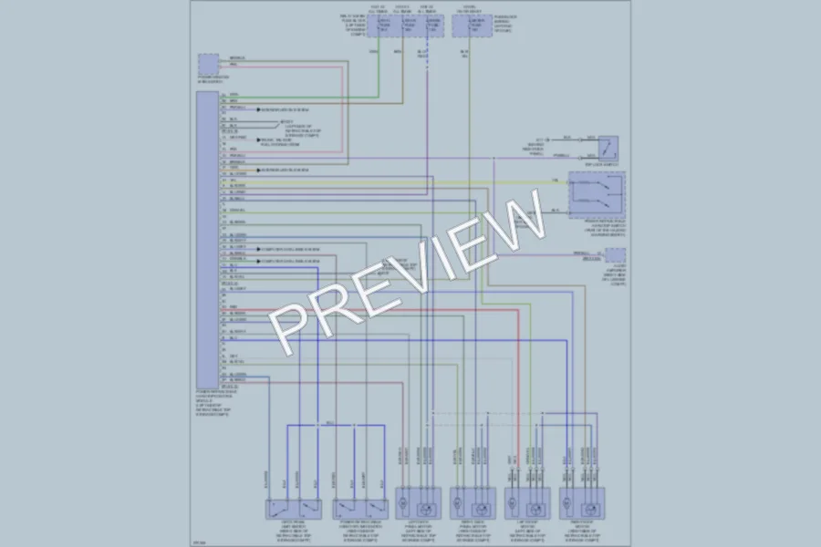 2007 Mazda MX5Miata Power Top Sunroof wiring diagram preview