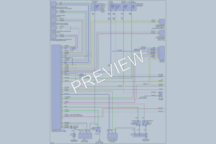 2007 Mazda RX8 Power Door Locks wiring diagram preview