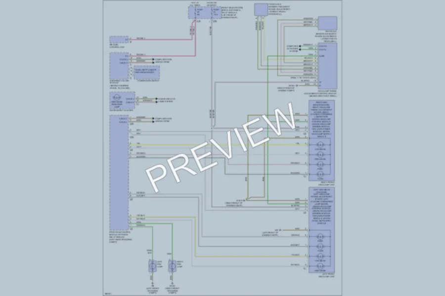 2007 MercedesBenz CLK550 Headlights wiring diagram preview