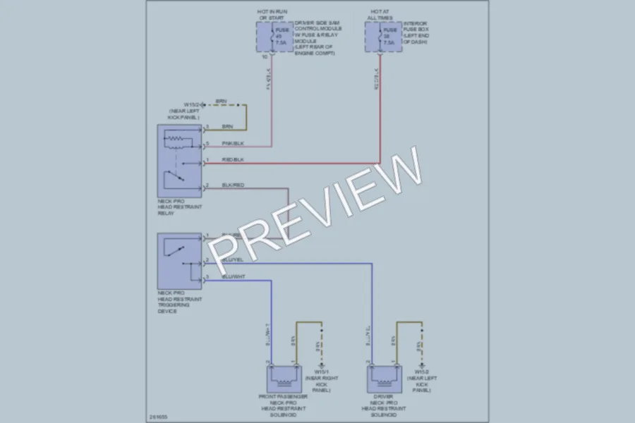 2007 MercedesBenz E350 Supplemental Restraints wiring diagram preview