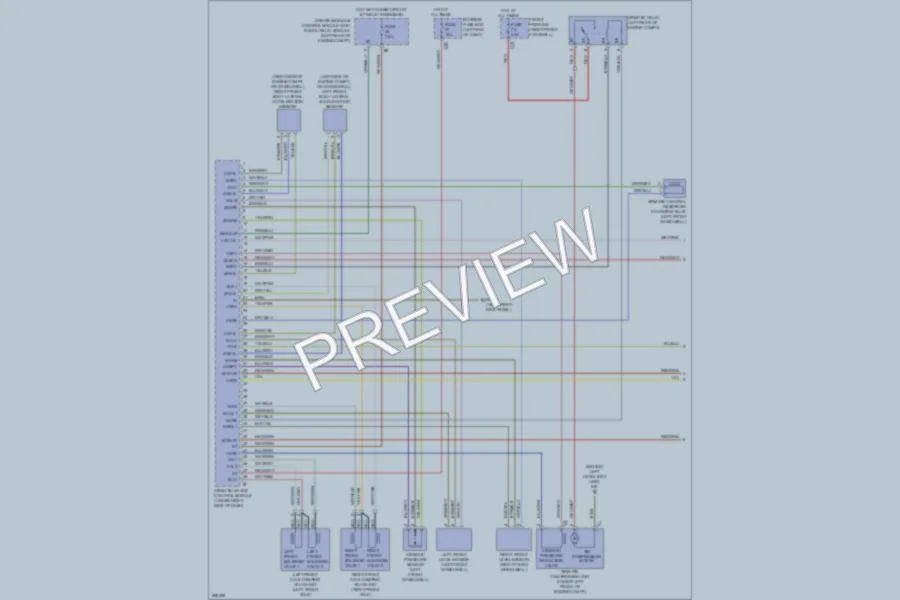 2007 MercedesBenz E550 Electronic Suspension wiring diagram preview