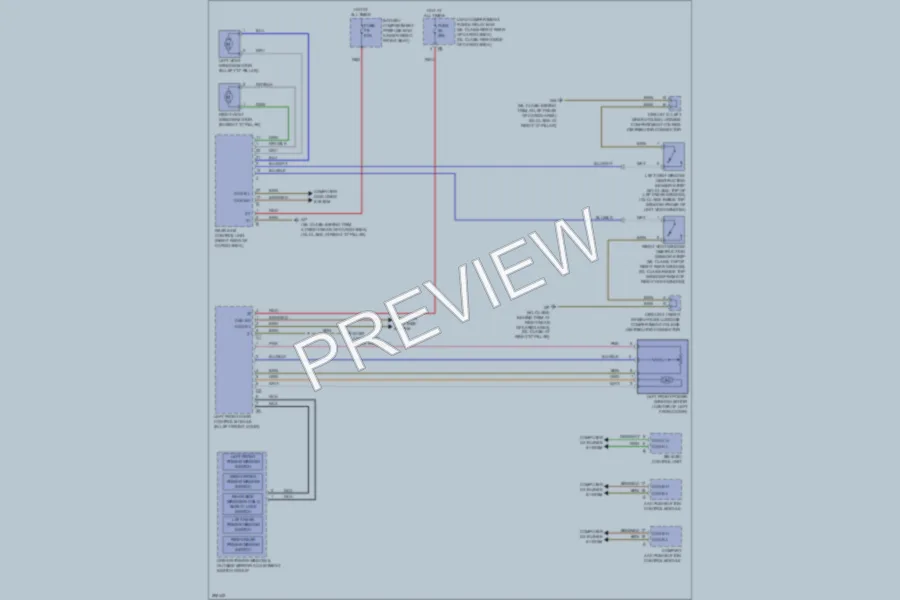 2007 MercedesBenz GL320CDI Power Windows wiring diagram preview