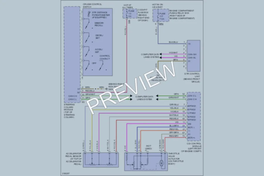 2007 MercedesBenz R320CDI Cruise Control wiring diagram preview