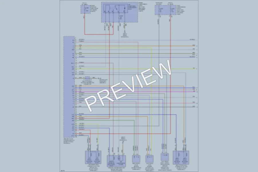 2007 MercedesBenz R350 Electronic Suspension wiring diagram preview