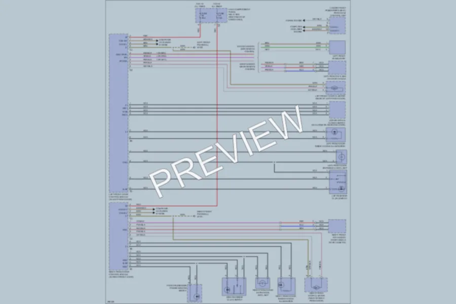 2007 MercedesBenz R350 Power Door Locks wiring diagram preview