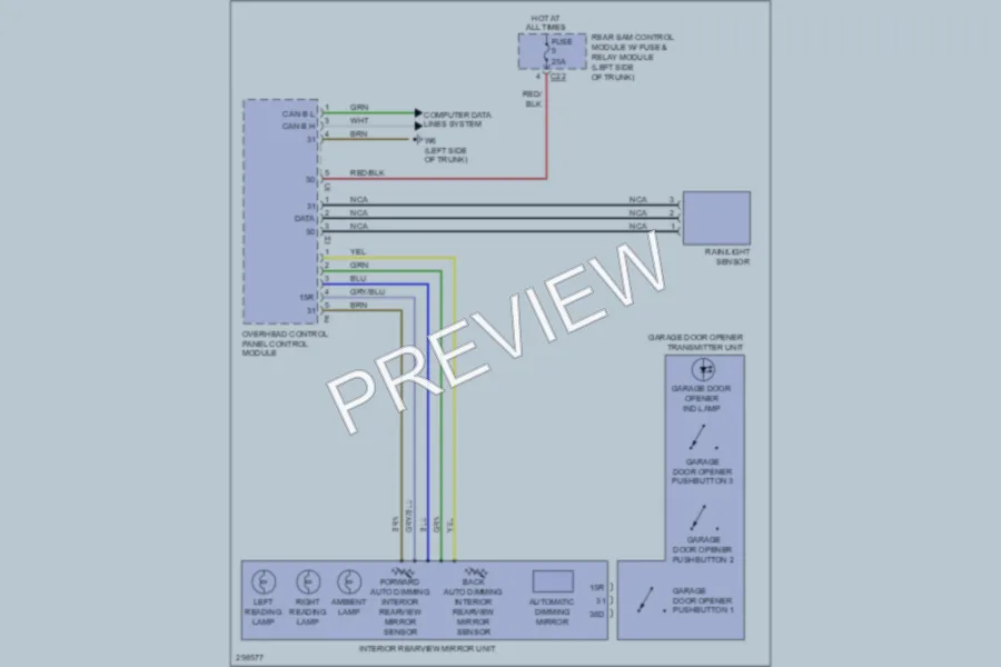2007 MercedesBenz S550 Power Mirrors wiring diagram preview