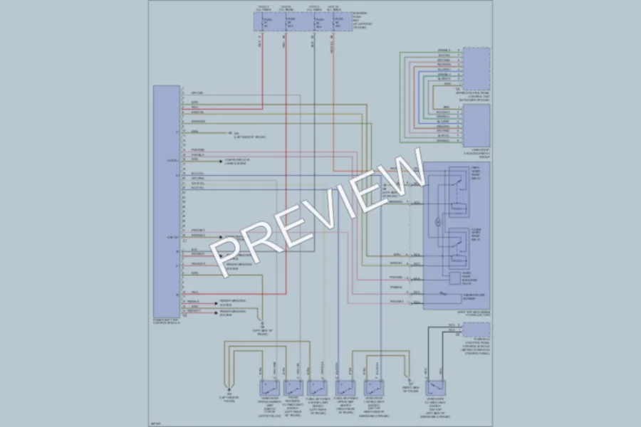 2007 MercedesBenz SLK350 Power Top Sunroof wiring diagram preview