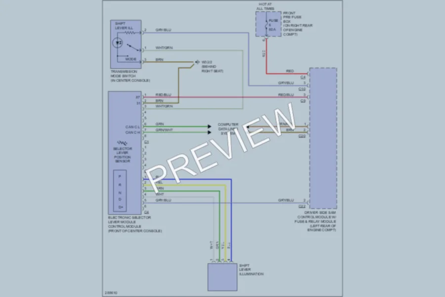 2007 MercedesBenz SLK350 Transmission wiring diagram preview
