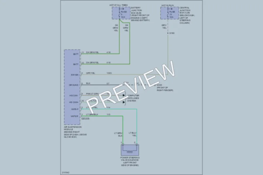 2007 Mercury GrandMarquis Electronic Power Steering wiring diagram preview