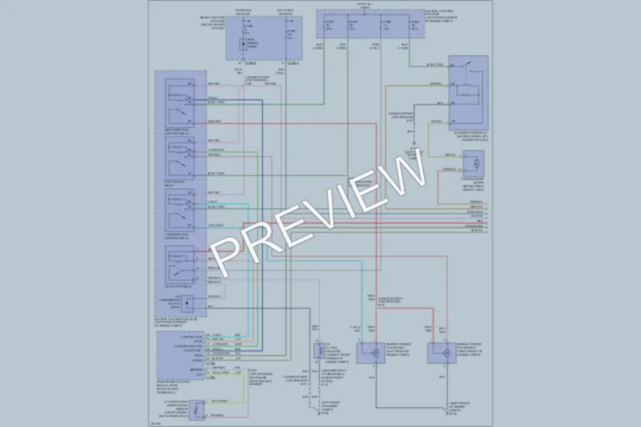 2007 Mercury Mariner Air Conditioning wiring diagram preview
