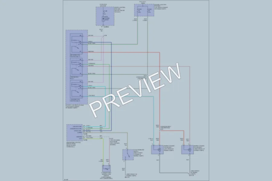 2007 Mercury MarinerHybrid Cooling Fan wiring diagram preview