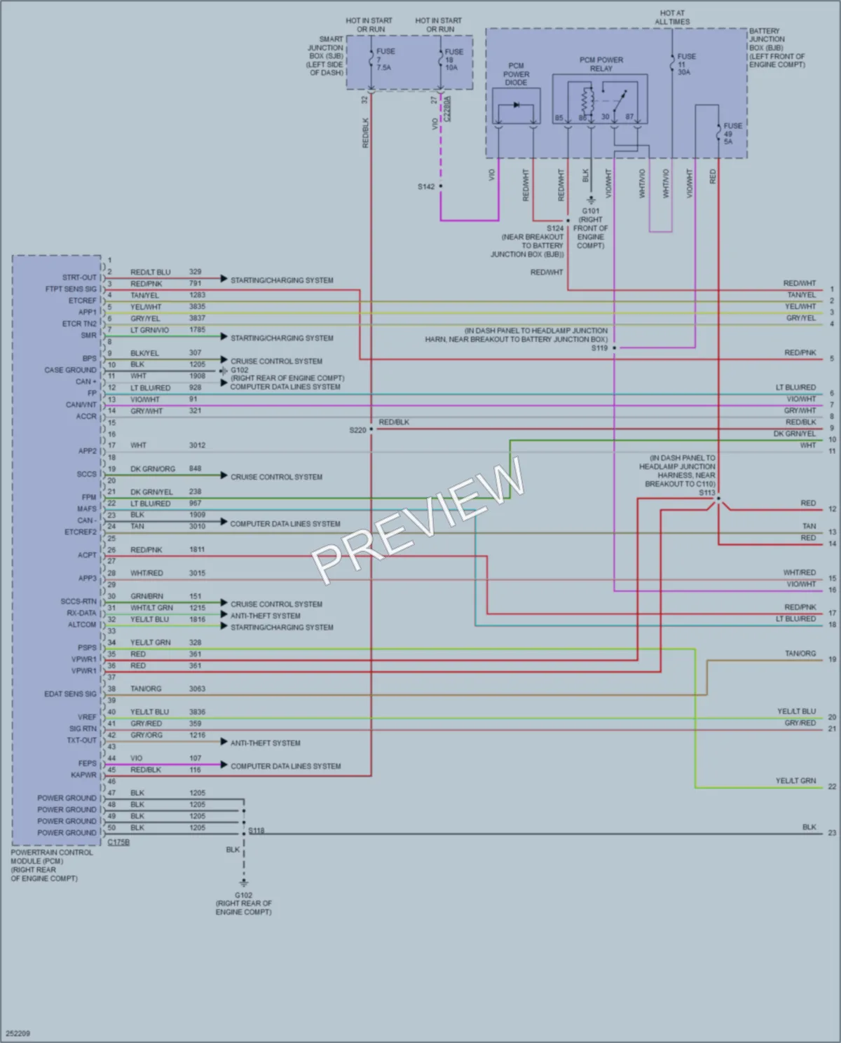 2007 Mercury Montego Engine Performance wiring diagram preview
