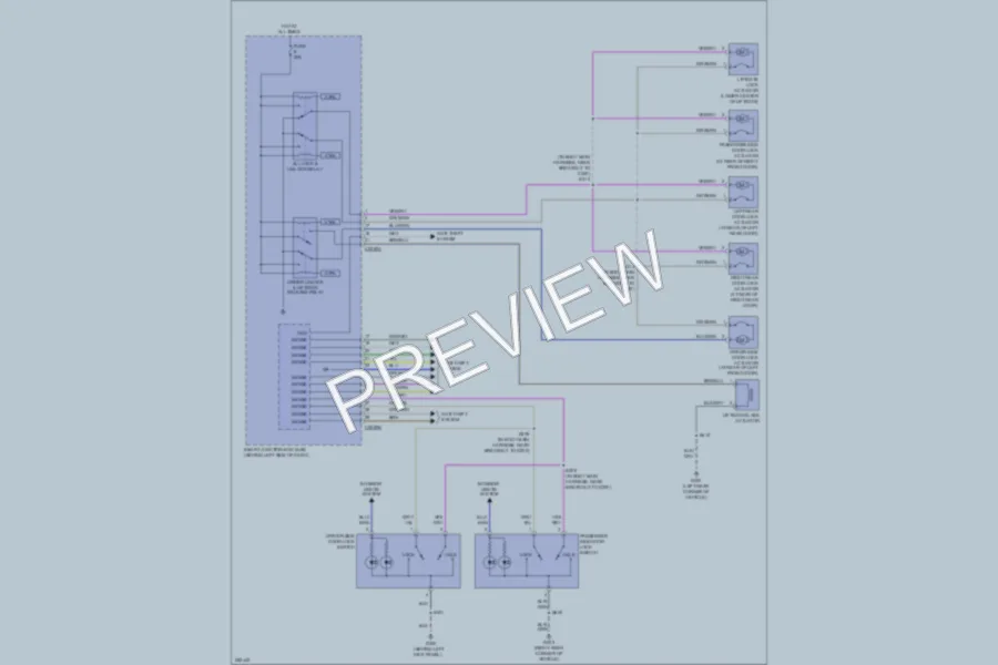 2007 Mercury Mountaineer Power Door Locks wiring diagram preview