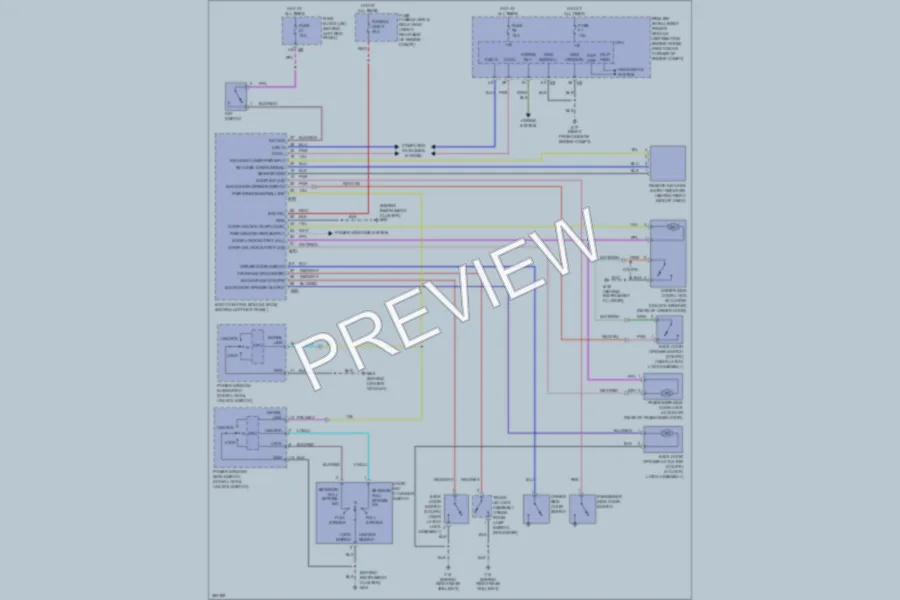 2007 Nissan 350Z Power Door Locks wiring diagram preview