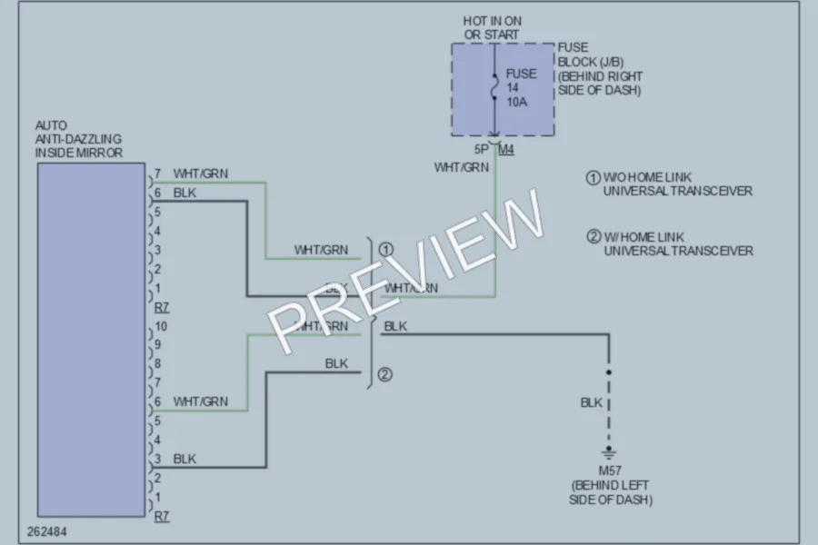 2007 Nissan Pathfinder Power Mirrors wiring diagram preview