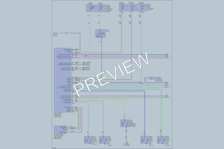 2007 Nissan Xterra Power Door Locks wiring diagram preview