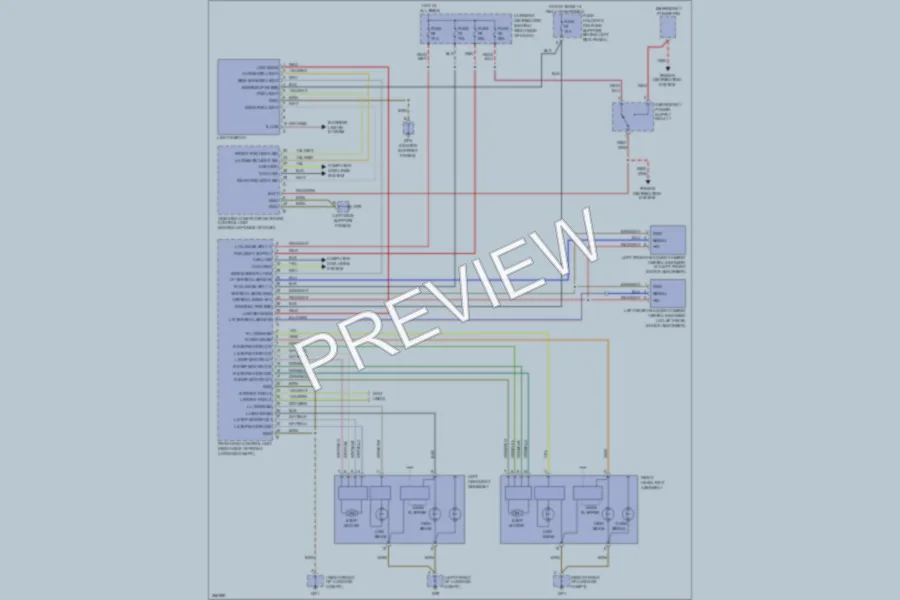 2007 Porsche 911 Headlights wiring diagram preview