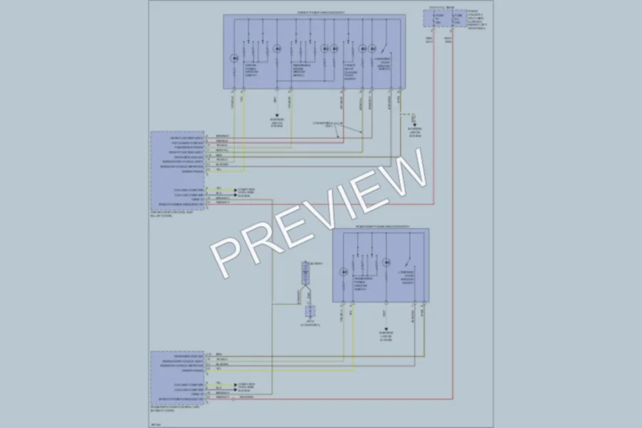 2007 Porsche 911 Power Windows wiring diagram preview