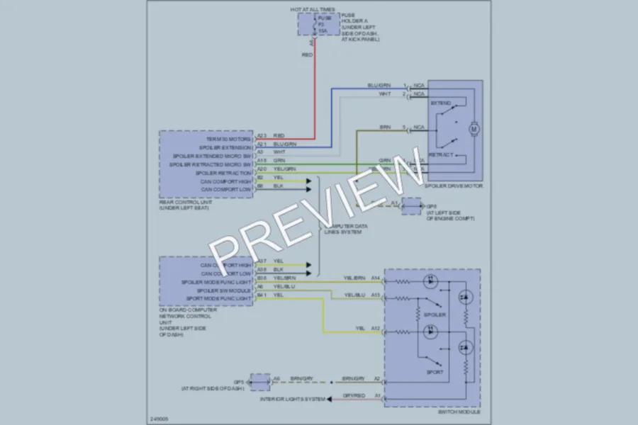 2007 Porsche Boxster Active Bodyworks wiring diagram preview