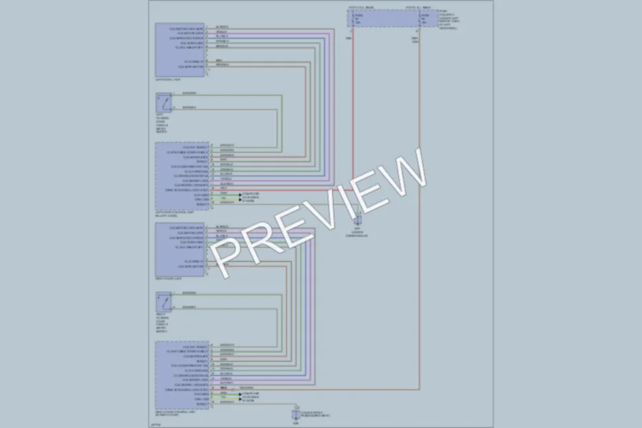 2007 Porsche Cayman Power Door Locks wiring diagram preview