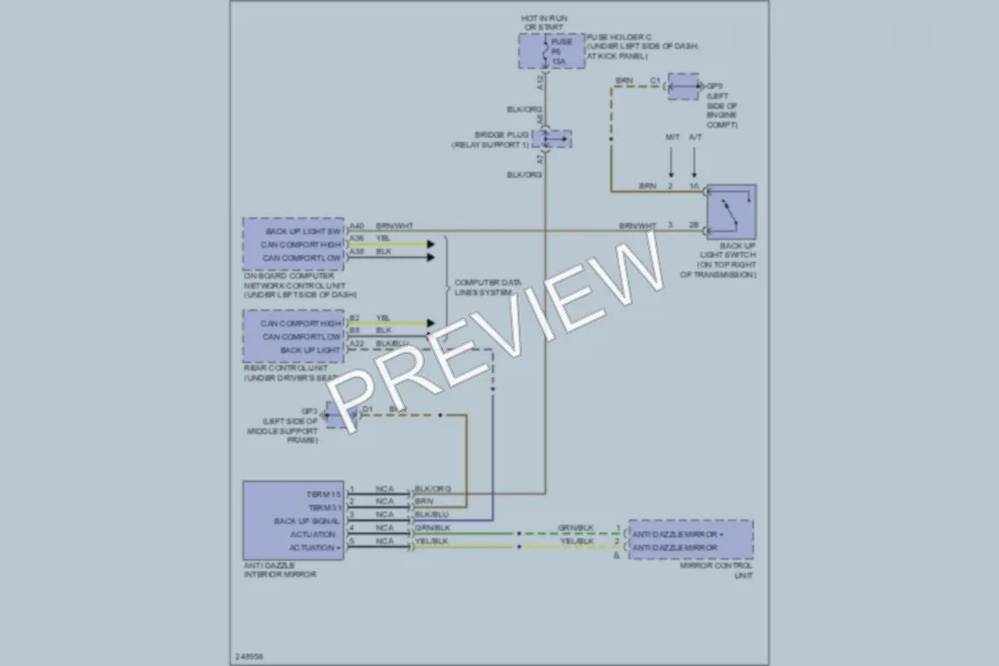 2007 Porsche Cayman Power Mirrors wiring diagram preview