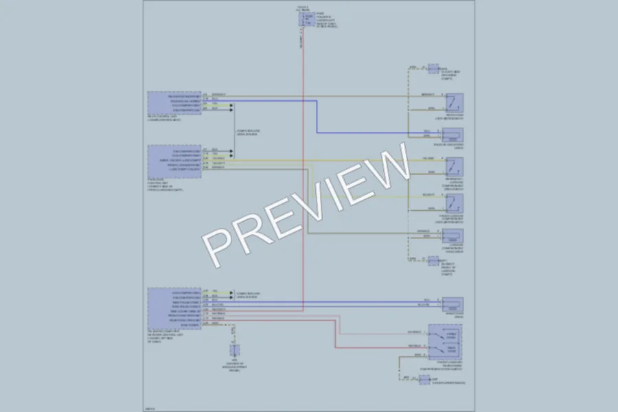 2007 Porsche Cayman Trunk Tailgate Fuel Door wiring diagram preview