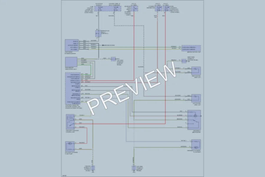 2007 Porsche Cayman Wiper Washer wiring diagram preview