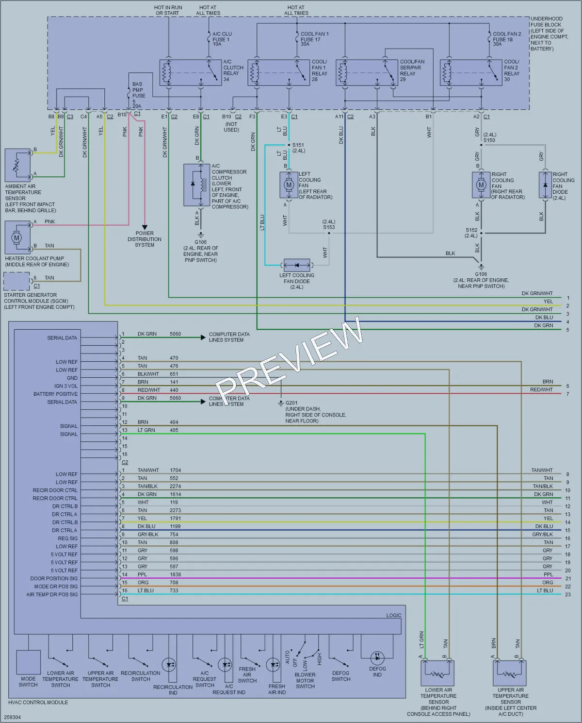 2007 Saturn Aura Air Conditioning wiring diagram preview