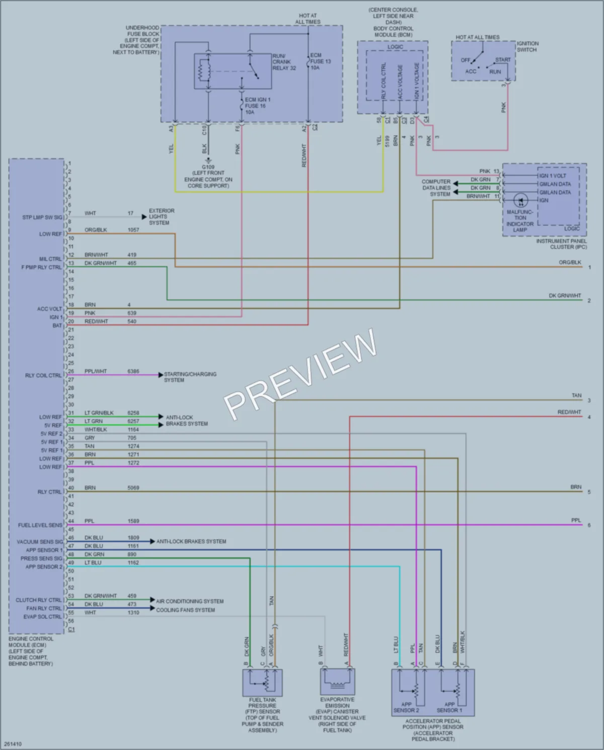 2007 Saturn Aura Engine Performance wiring diagram preview