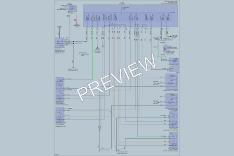 2007 Saturn Aura Power Door Locks wiring diagram preview