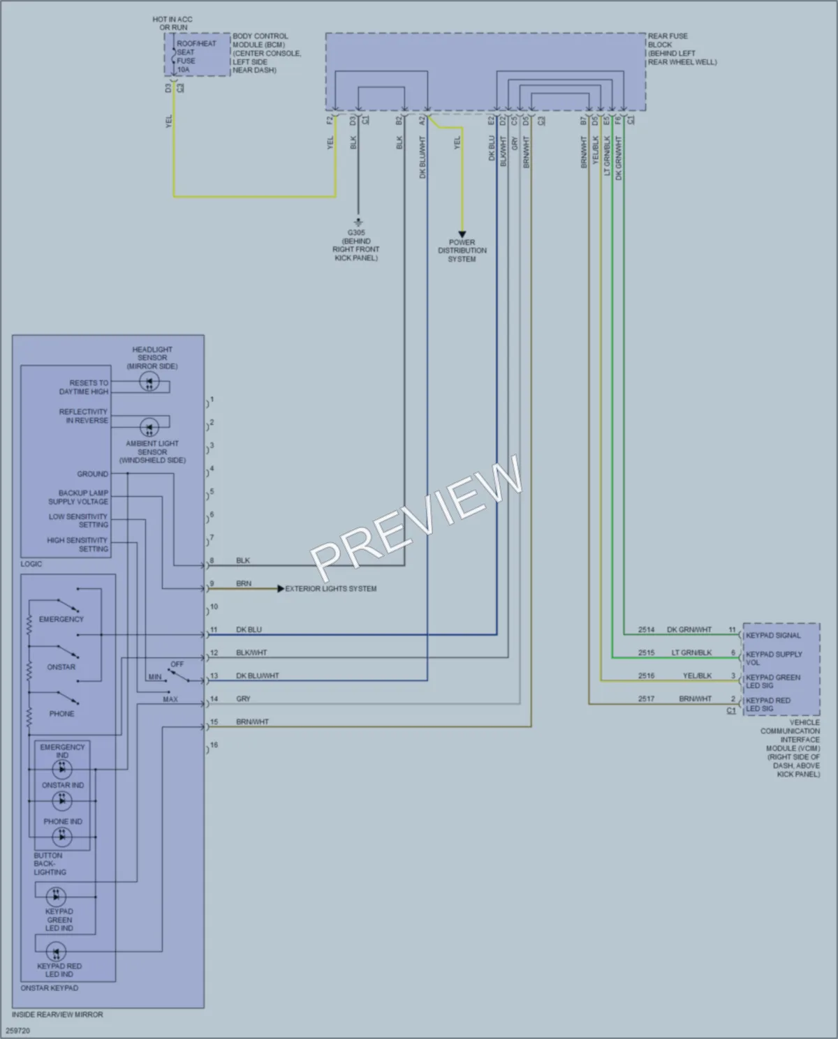 2007 Saturn Aura Power Mirrors wiring diagram preview