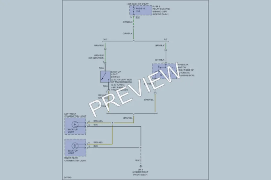 2007 Subaru Forester Exterior Lights wiring diagram preview