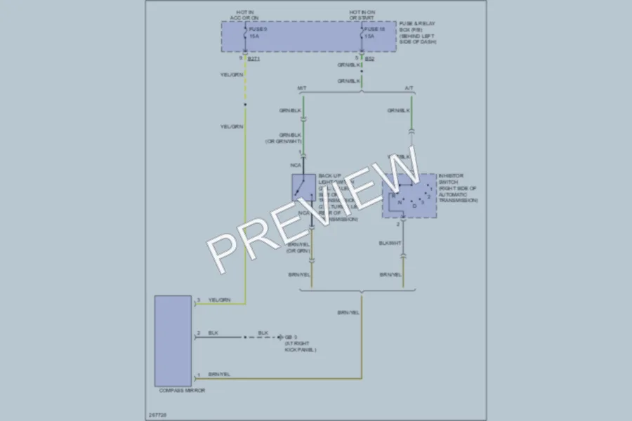 2007 Subaru Forester Power Mirrors wiring diagram preview