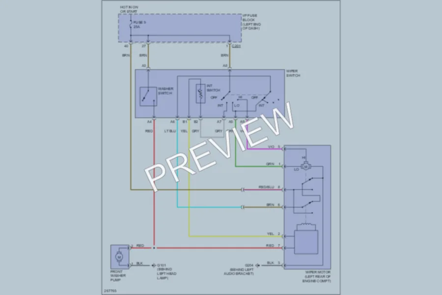 2007 Suzuki Forenza Wiper Washer wiring diagram preview