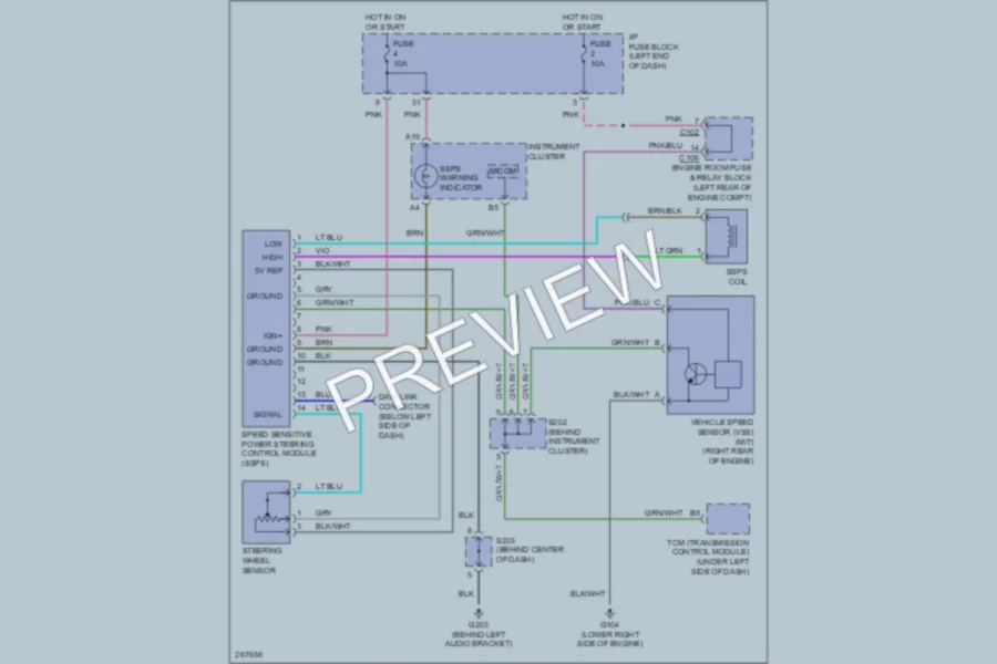 2007 Suzuki Reno Electronic Power Steering wiring diagram preview
