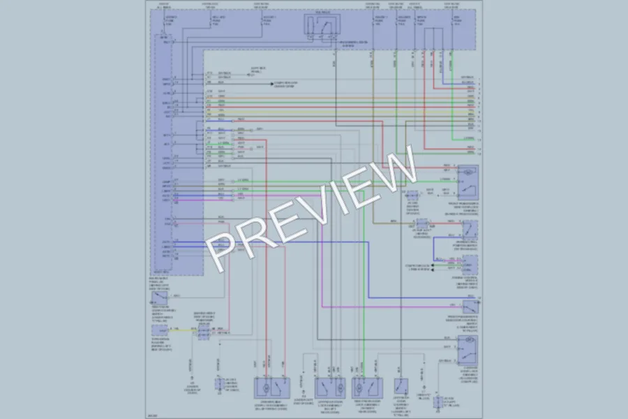 2007 Toyota Avalon Power Door Locks wiring diagram preview