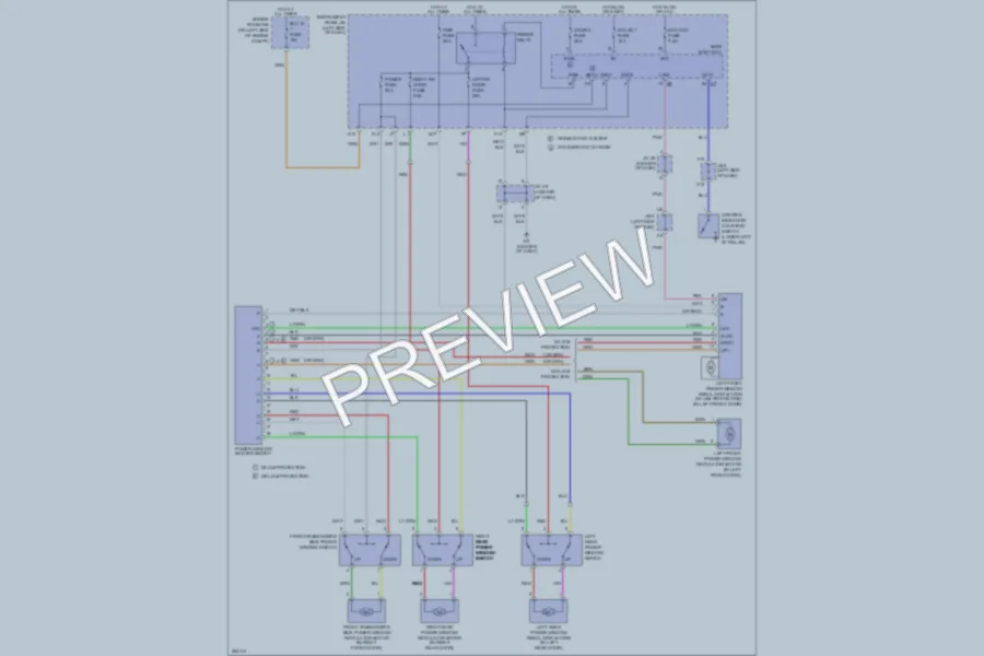 2007 Toyota Camry Power Windows wiring diagram preview