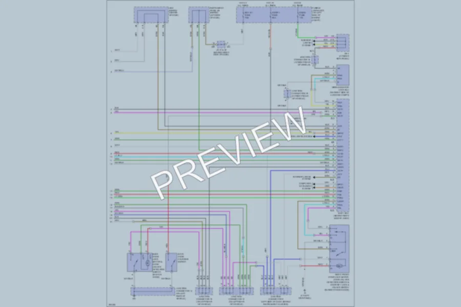 2007 Toyota Highlander Power Door Locks wiring diagram preview