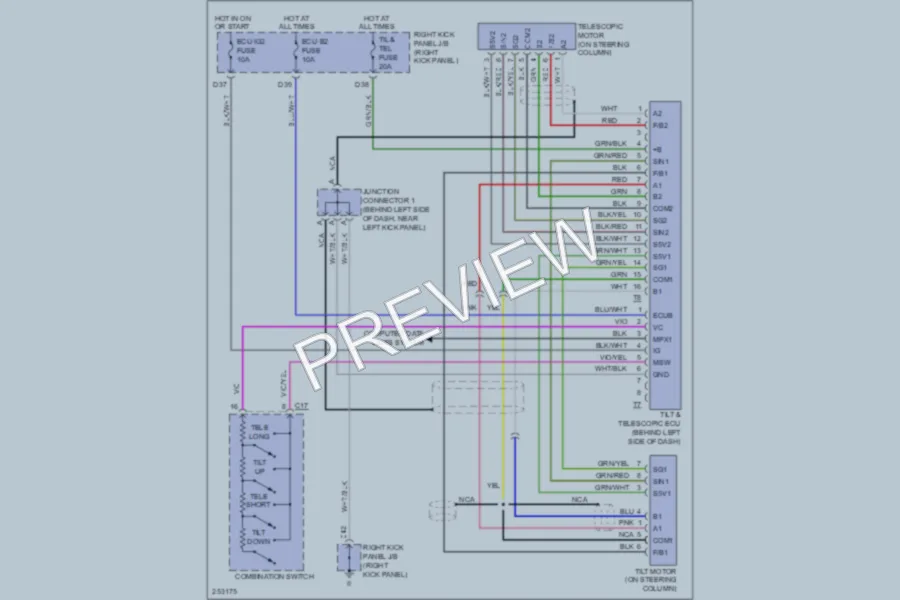 2007 Toyota LandCruiser Electronic Power Steering wiring diagram preview