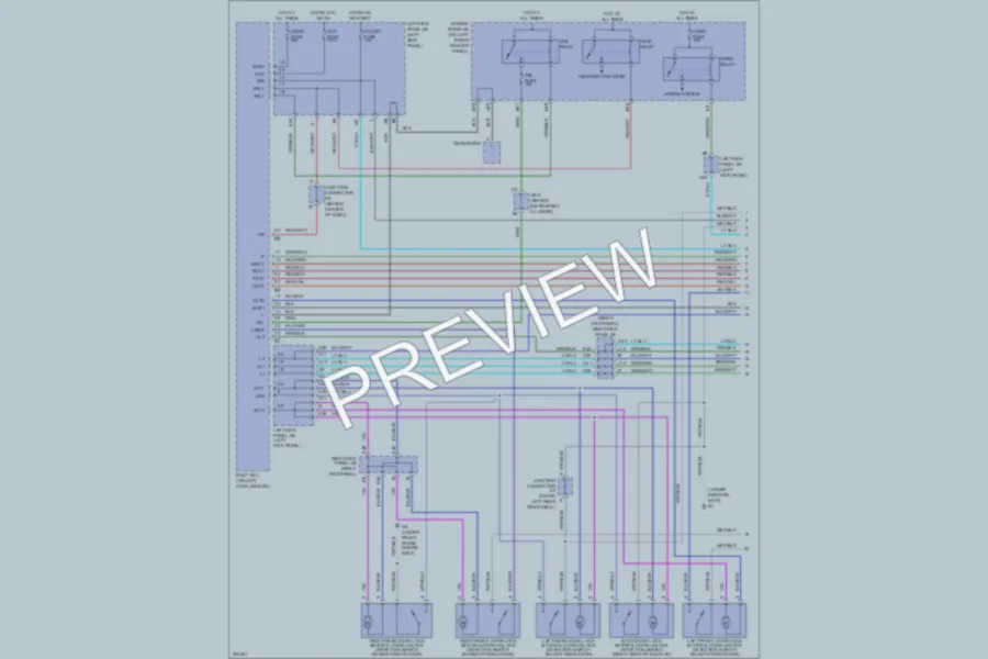 2007 Toyota LandCruiser Power Door Locks wiring diagram preview
