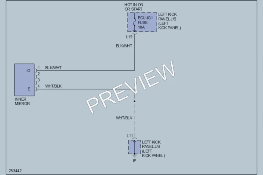 2007 Toyota LandCruiser Power Mirrors wiring diagram preview