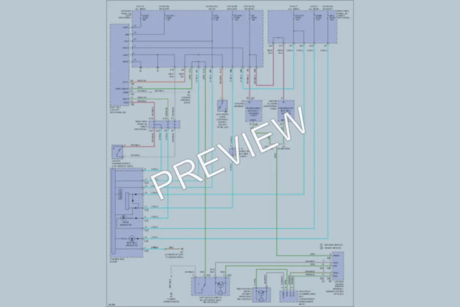 2007 Toyota LandCruiser Warning Systems wiring diagram preview