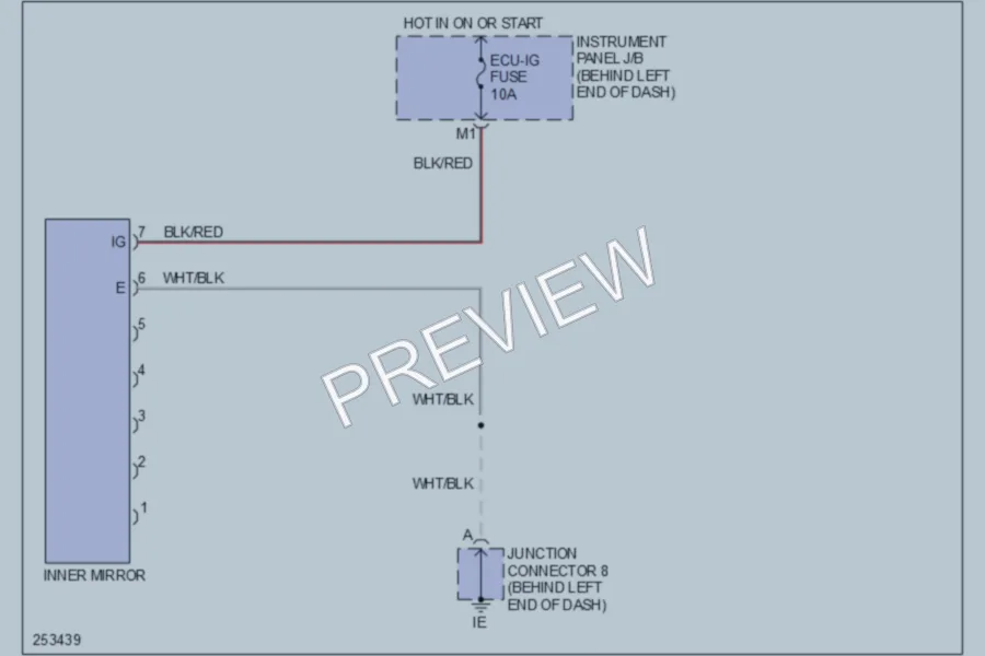 2007 Toyota Sequoia Power Mirrors wiring diagram preview