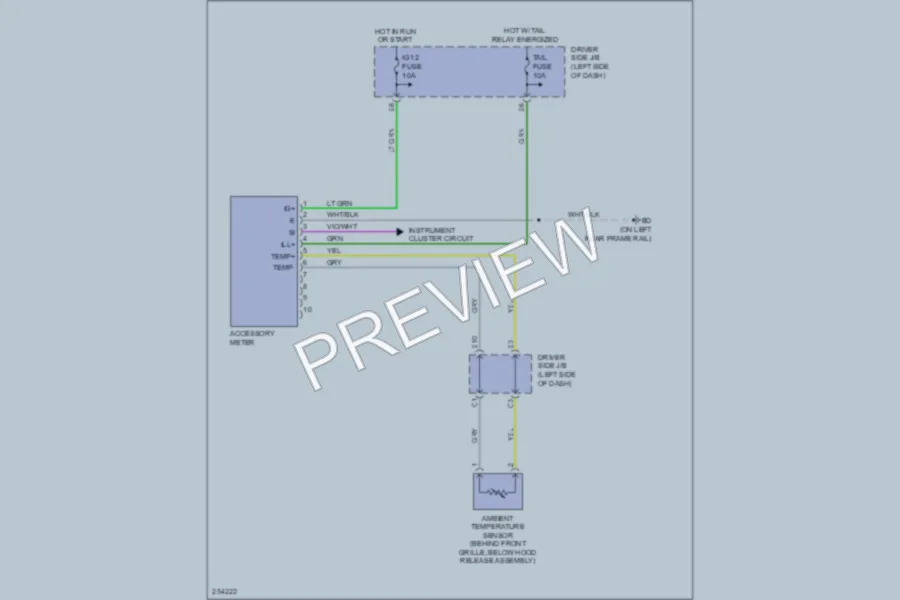 2007 Toyota Tacoma Instrument Cluster wiring diagram preview