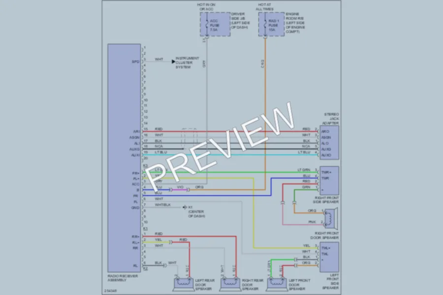 2007 Toyota Tundra Radio wiring diagram preview